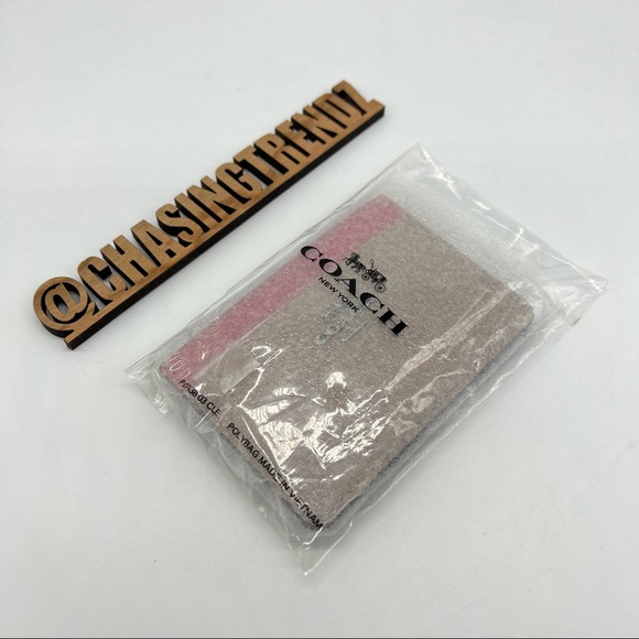 Coach Taupe Multi Color Card Case - Picture 14 of 14
